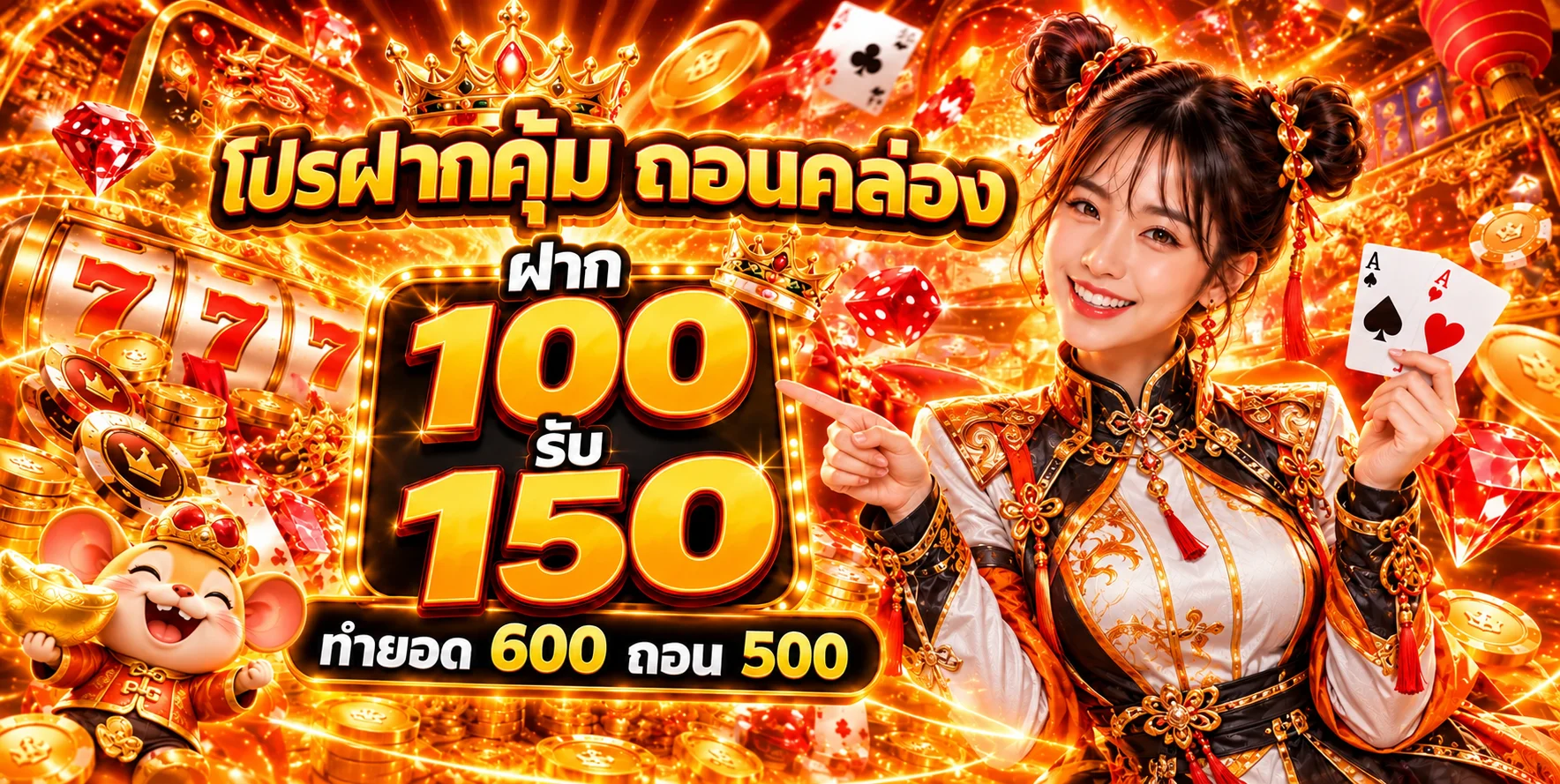 ภาพโปรโมชั่นฝากถอน TGZ88 พร้อมมาสคอตสล็อต